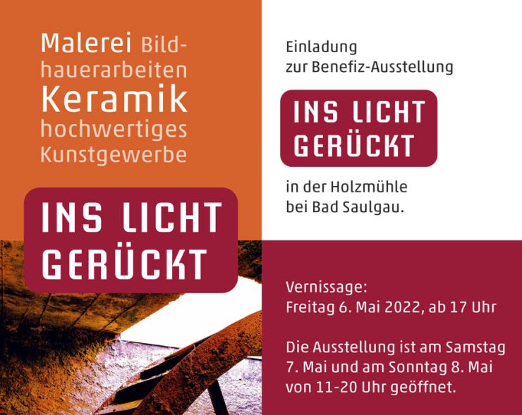 Flyer Kunstbenefizveranstaltung